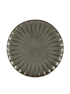 Assiette plate rond vert grès émaillé Ø 15 cm Inku - SERAX New