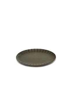 SERAX Assiette plate rond vert grès émaillé Ø 18 cm Inku Hot