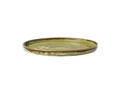 Assiette plate rond vert porcelaine vitrifiée Ø 26 cm Harvest - DUDSON Sale