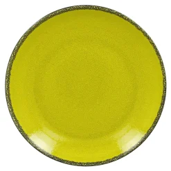 Assiette plate rond vert porcelaine vitrifiée Ø 17,9 cm Fire - RAK