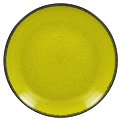 RAK Assiette plate rond vert porcelaine vitrifiée Ø 24 cm Fire Discount