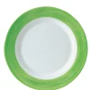 Assiette plate rond vert verre opal Ø 15,5 cm Brush - ARCOROC Online