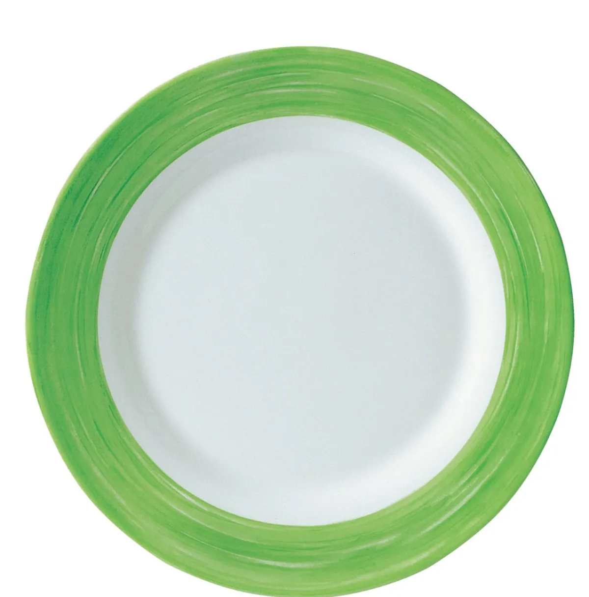 Assiette plate rond vert verre opal Ø 15,5 cm Brush - ARCOROC Online