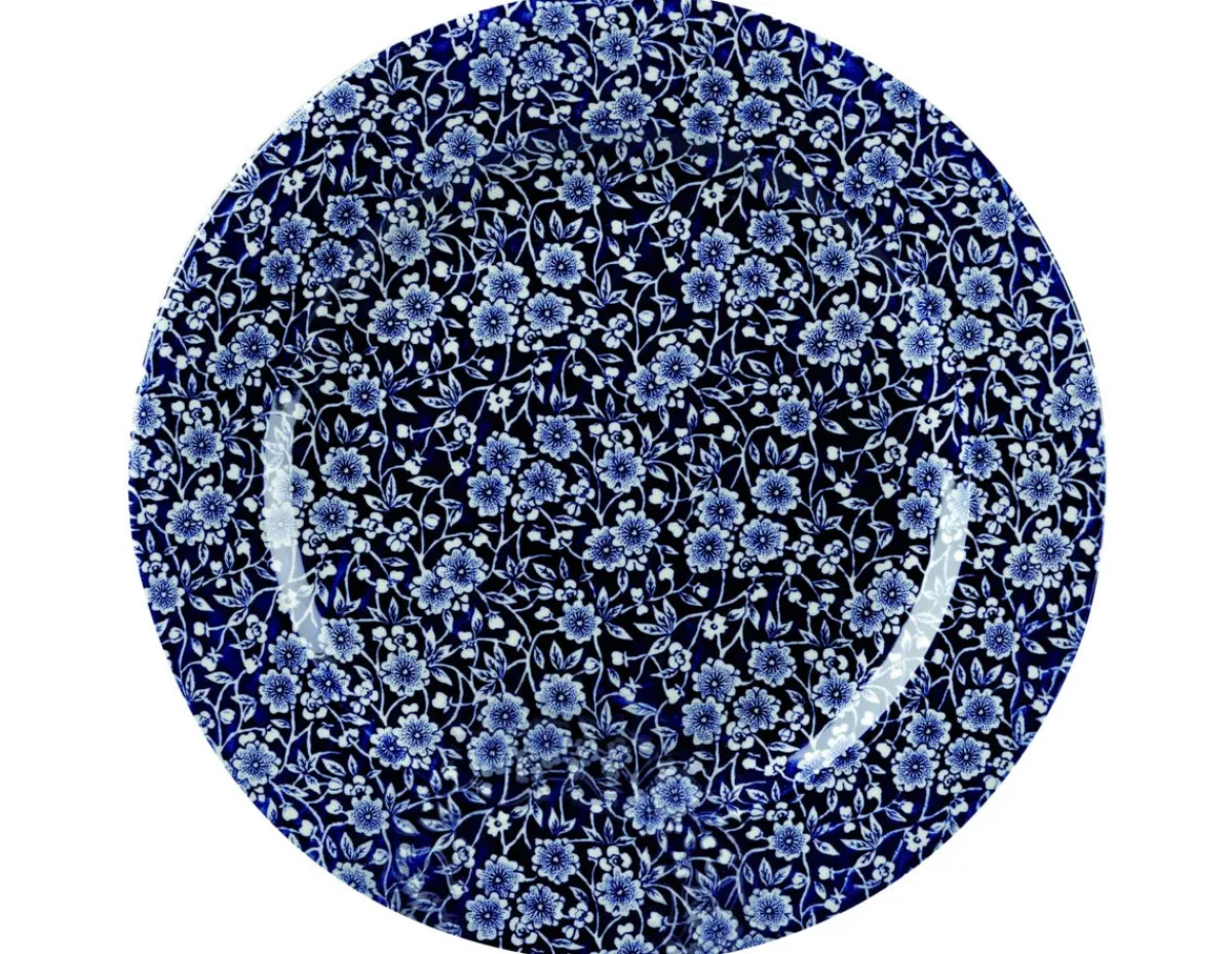 Assiette plate rond Victorian Calico Bleu Willow porcelaine vitrifiée Ø 21 cm Vintage Prints Victorian Willow - CHURCHILL Online