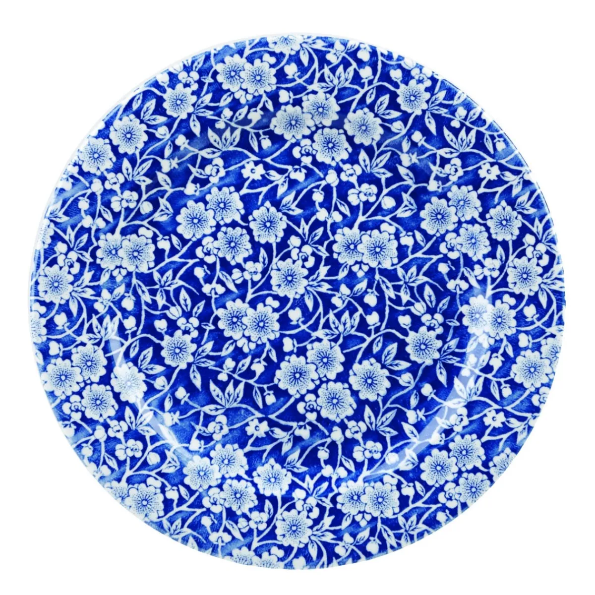 Assiette plate rond Victorian Calico Bleu Prague porcelaine vitrifiée Ø 21 cm Vintage Prints Victorian Prague - CHURCHILL Sale