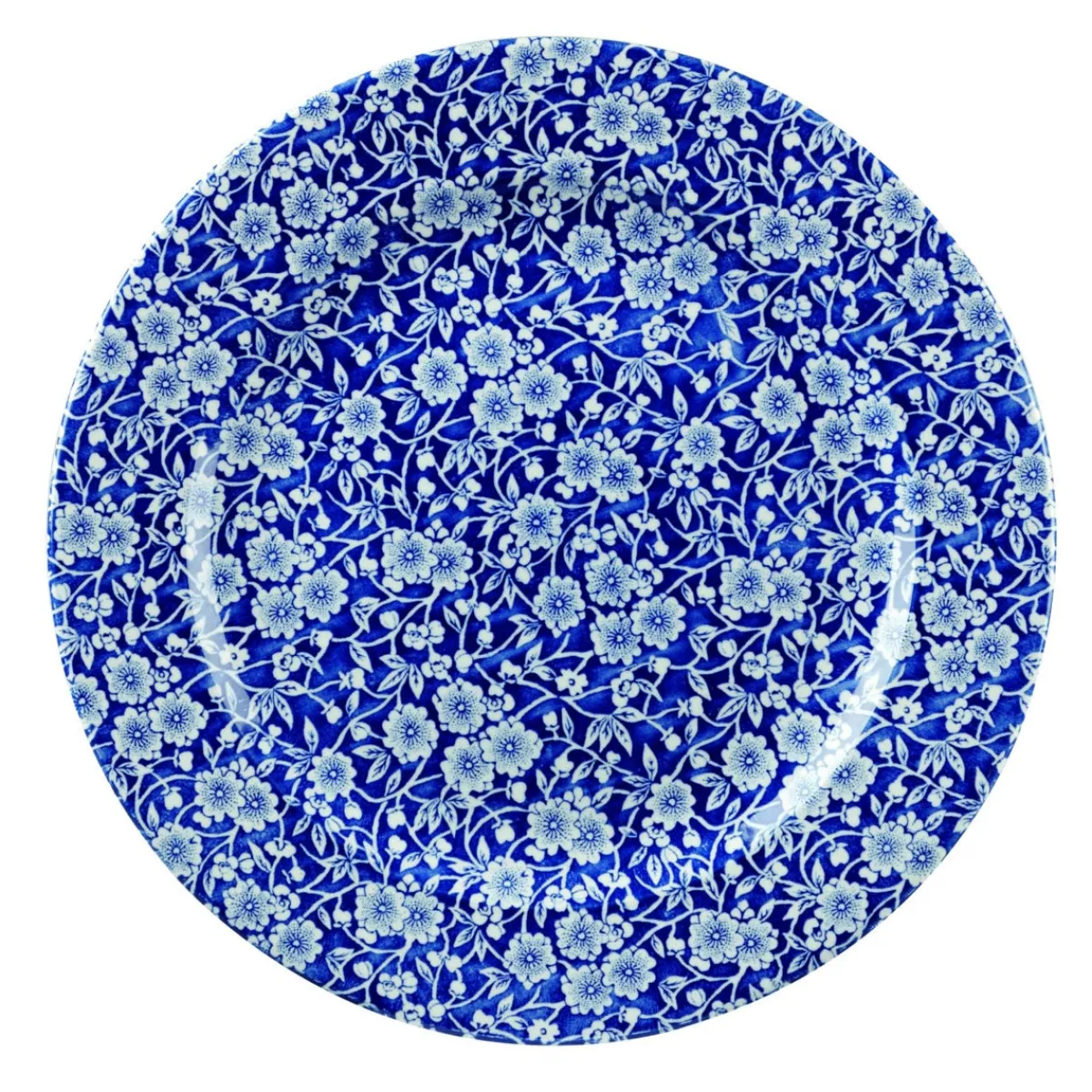 Assiette plate rond Victorian Calico Bleu Prague porcelaine vitrifiée Ø 30,5 cm Vintage Prints Victorian Prague - CHURCHILL