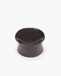 Assiette plate surélevée rond ébène grès émaillé Ø 19,5 cm La Mère - SERAX Sale