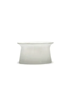 SERAX Assiette plate surélevée rond écru grès émaillé Ø 19,5 cm La Mère Online