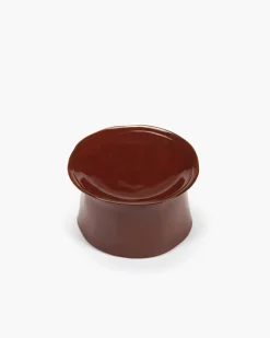 SERAX Assiette plate surélevée rond Venetian red grès émaillé Ø 19,5 cm La Mère Outlet