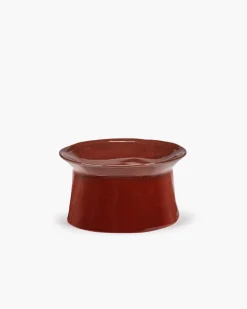 SERAX Assiette plate surélevée rond Venetian red grès émaillé Ø 19,5 cm La Mère Outlet