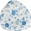 CHURCHILL Assiette plate triangulaire Rose Chintz Prague Blue porcelaine vitrifiée 22,9x22,9 cm Vintage Prints