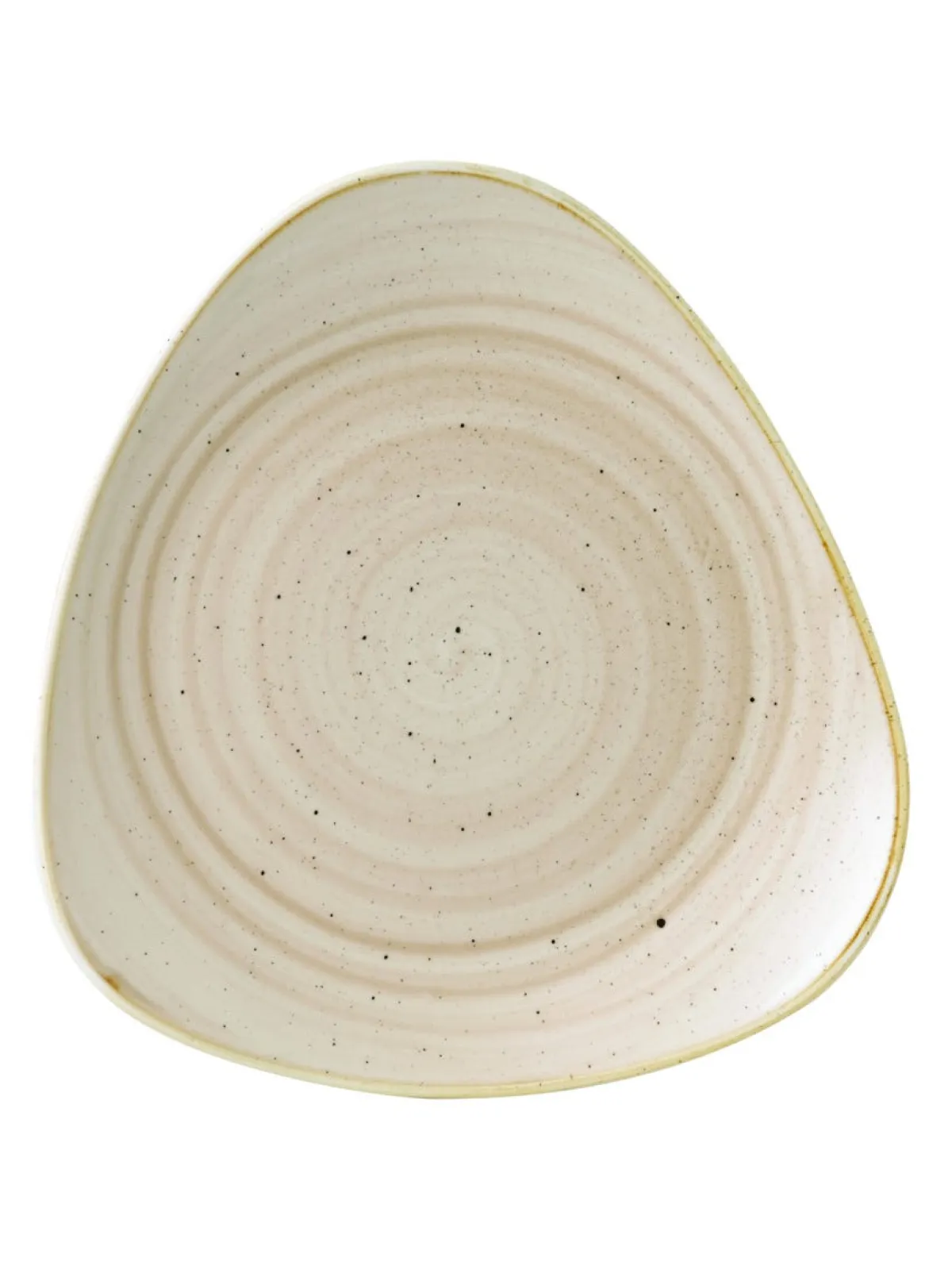 Assiette plate triangulaire Nutmeg Cream porcelaine vitrifiée 31,1x31,1 cm Stonecast Nutmeg - CHURCHILL New