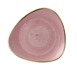 CHURCHILL Assiette plate triangulaire Petal Pink porcelaine vitrifiée 22,9x22,9 cm Stonecast Petal Best