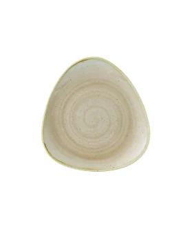 CHURCHILL Assiette plate triangulaire Nutmeg Cream porcelaine vitrifiée 19,2x19,2 cm Stonecast Nutmeg Sale