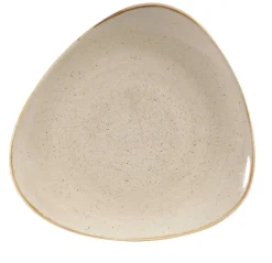 CHURCHILL Assiette plate triangulaire Nutmeg Cream porcelaine vitrifiée 26,5x26,5 cm Stonecast Nutmeg Outlet