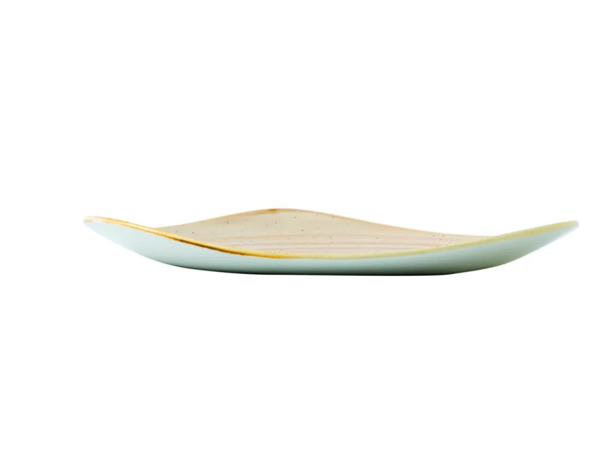 CHURCHILL Assiette plate triangulaire Nutmeg Cream porcelaine vitrifiée 26,5x26,5 cm Stonecast Nutmeg Outlet