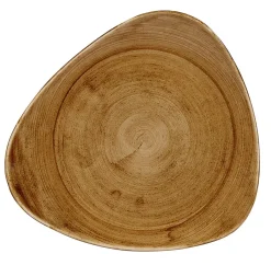 CHURCHILL Assiette plate triangulaire Vintage Copper porcelaine vitrifiée 26,5x26,5 cm Stonecast Patina