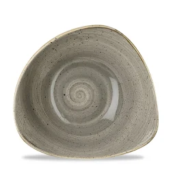 Assiette plate triangulaire peppercorn porcelaine vitrifiée 26,5x26,5 cm Stonecast Grey - CHURCHILL Discount