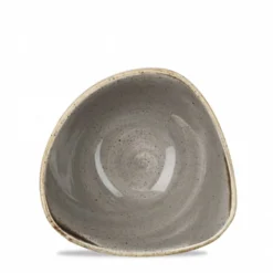 Assiette plate triangulaire peppercorn porcelaine vitrifiée 26,5x26,5 cm Stonecast Grey - CHURCHILL Discount