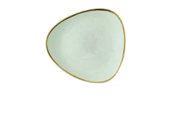 CHURCHILL Assiette plate triangulaire raw grey porcelaine vitrifiée 26,5x26,5 cm Stonecast Raw