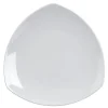 Assiette plate triangulaire blanc porcelaine 29x29 cm Bermudes - Aucune Outlet