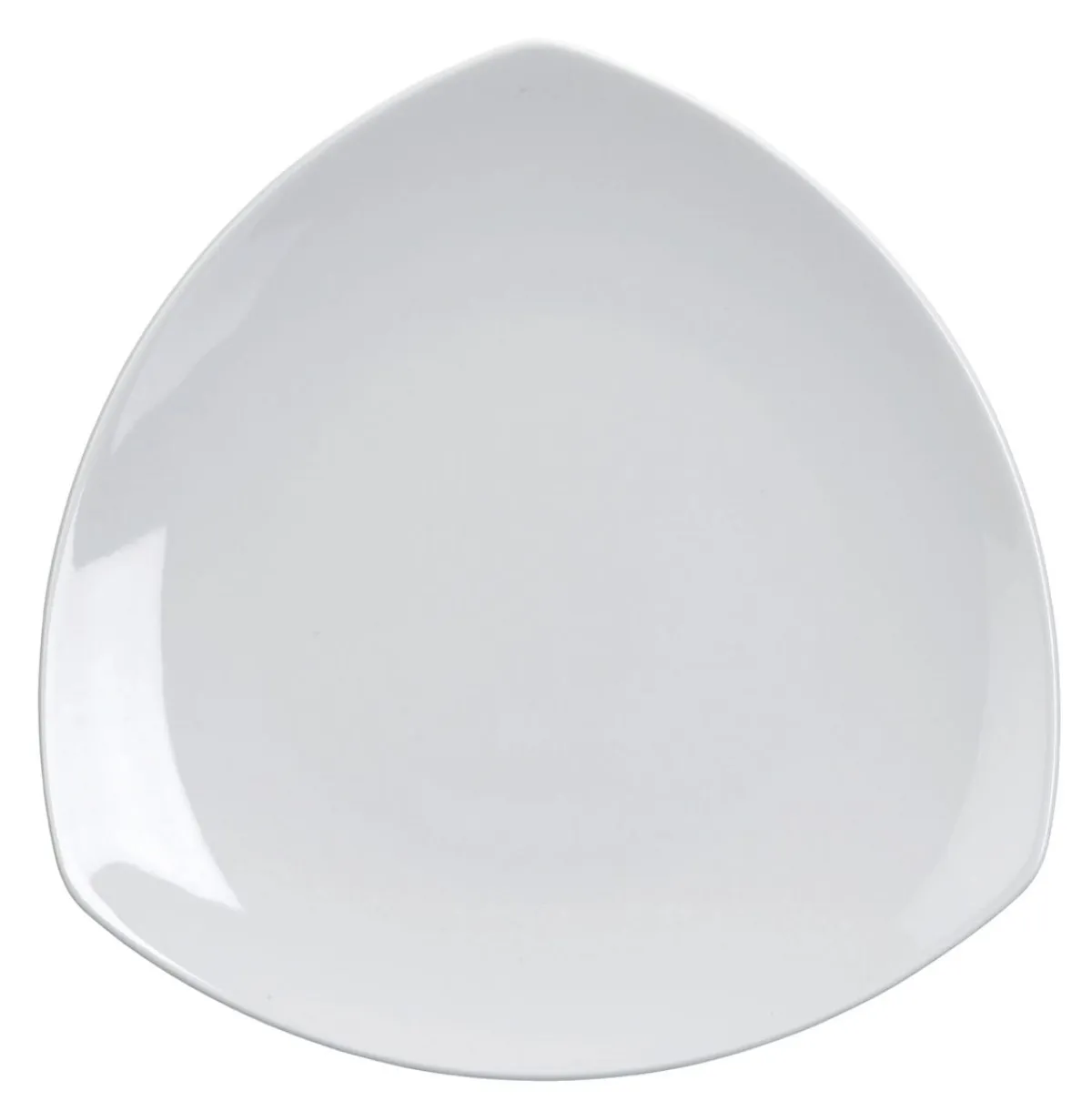Assiette plate triangulaire blanc porcelaine 29x29 cm Bermudes - Aucune Outlet