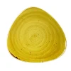 Assiette plate triangulaire Mustard porcelaine vitrifiée 31,1x31,1 cm Stonecast Mustard - CHURCHILL Discount