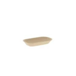 PRO.MUNDI Assiette rectangulaire bagasse rectangulaire 11x6,5x1,6 cm Oxstal (600 pièces) Outlet