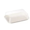 Assiette rectangulaire bagasse blanc 18x13x1,6 cm Oxstal (600 pièces) - PRO.MUNDI