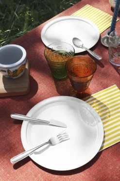 Assiette rond blanc acier émaillé Ø 22 cm Use & Reuse (60 pièces) - PINTINOX Online