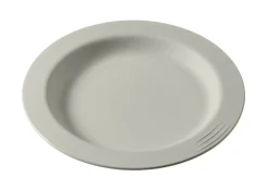 Assiette rond Blanc Coton fibre végétale Ø 18 cm Liliroc - SAINT ROMAIN Outlet