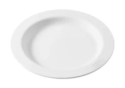 Assiette rond blanc fibre végétale Ø 23 cm Liliroc - SAINT ROMAIN Hot