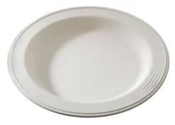 SAINT ROMAIN Assiette rond blanc fibre végétale Ø 18 cm Lilitouch New