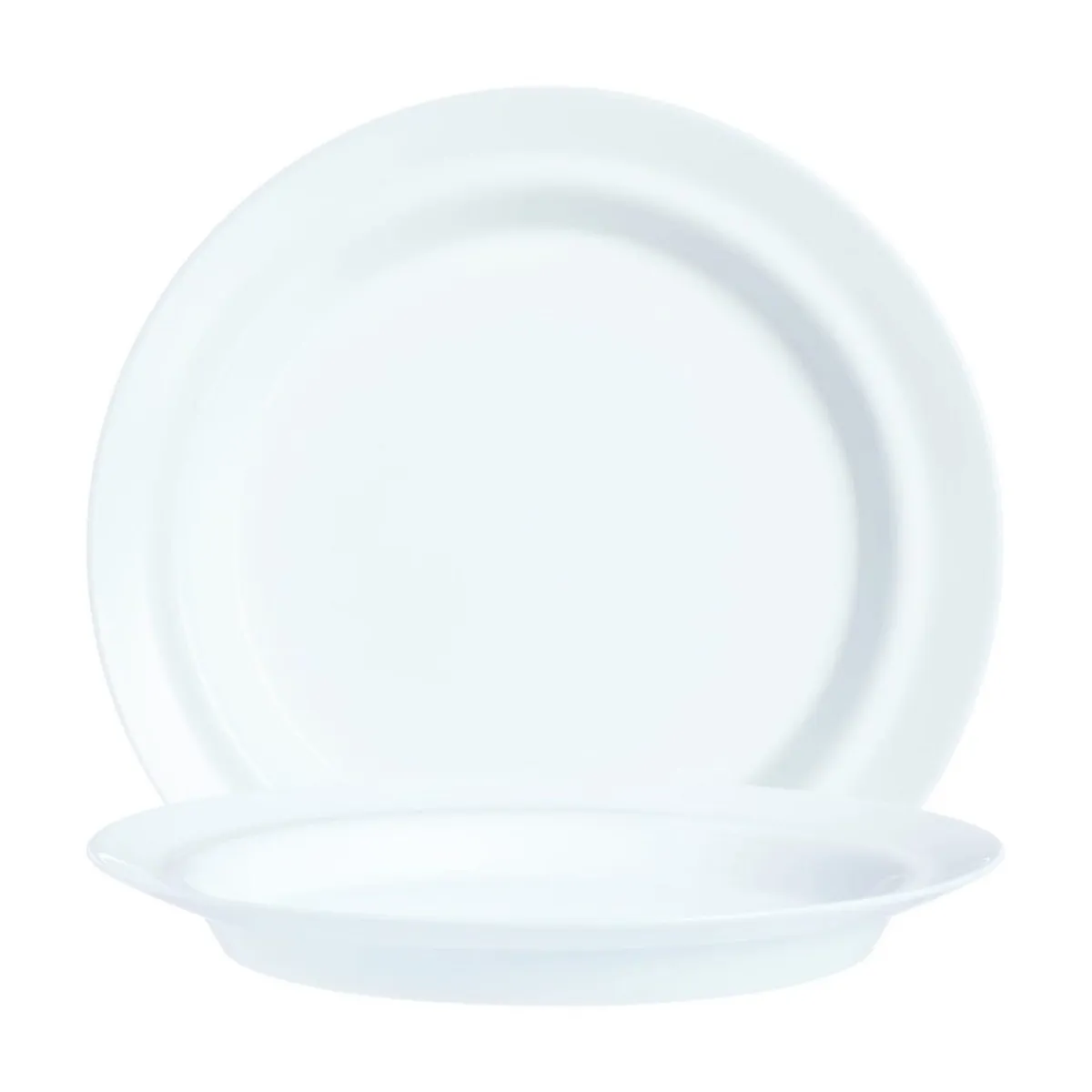 Assiette rond blanc verre opal Ø 23,5 cm Autonomy - ARCOROC Discount