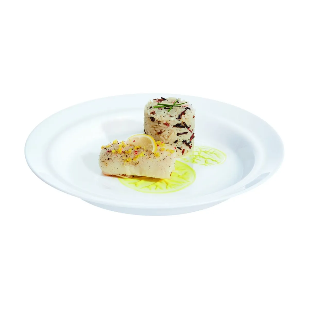 Assiette rond blanc verre opal Ø 23,5 cm Autonomy - ARCOROC Discount