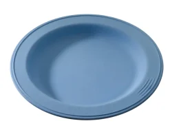 Assiette rond bleu fibre végétale Ø 18 cm Lilitouch - SAINT ROMAIN New