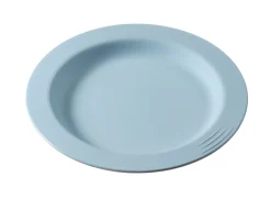 SAINT ROMAIN Assiette rond bleu ocean fibre végétale Ø 23 cm Liliroc Discount