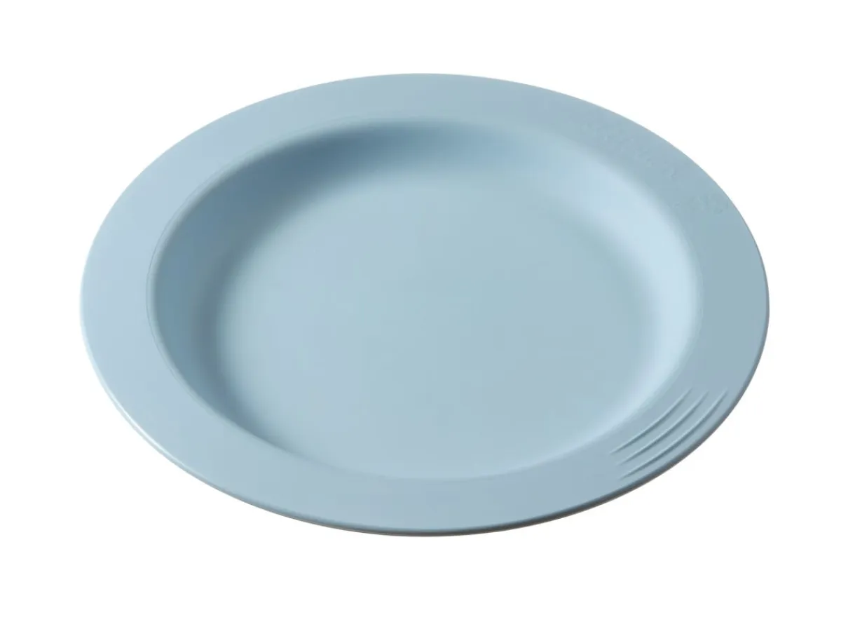 SAINT ROMAIN Assiette rond bleu ocean fibre végétale Ø 23 cm Liliroc Discount