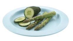 SAINT ROMAIN Assiette rond bleu ocean fibre végétale Ø 23 cm Liliroc Discount