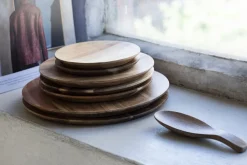 Assiette rond brun acacia Ø 14,8 cm Dune - SERAX Discount