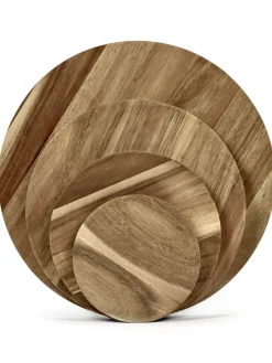 SERAX Assiette rond brun acacia Ø 20 cm Dune Online