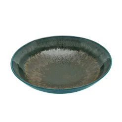 Assiette à salade rond vert porcelaine Ø 21 cm Palazzo - MEDARD DE NOBLAT Online