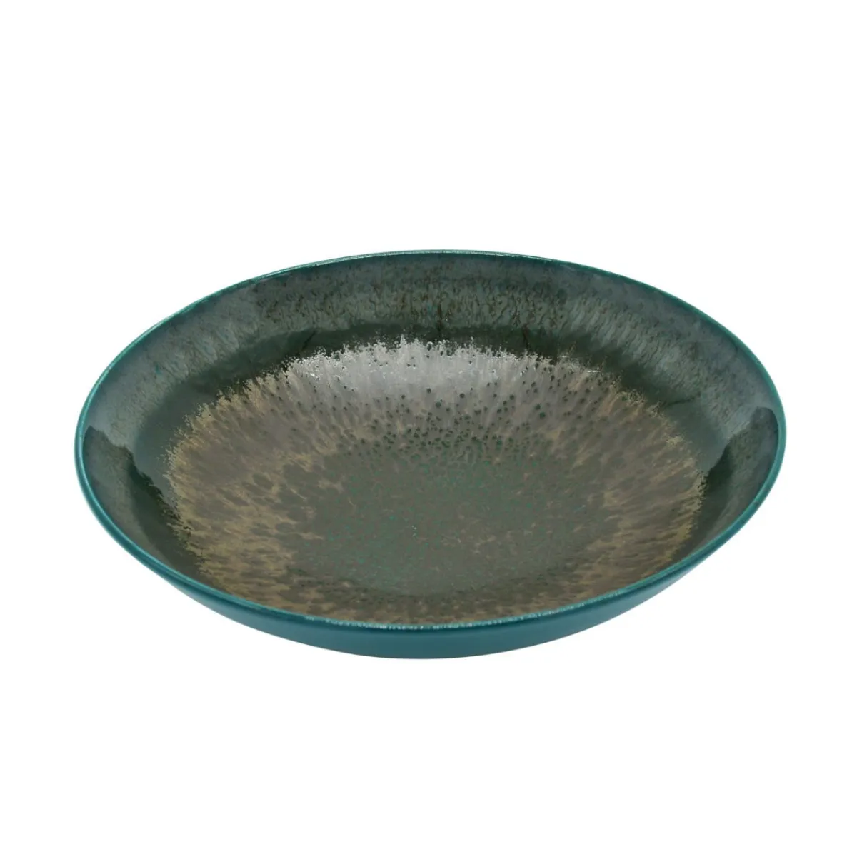 Assiette à salade rond vert porcelaine Ø 21 cm Palazzo - MEDARD DE NOBLAT Online