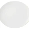 Assiette à steak ovale blanc porcelaine vitrifiée 30x25,5 cm - PRO.MUNDI Online