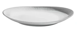 Assiette à steak ovale blanc porcelaine culinaire 29,5x25,5 cm Plisse - PILLIVUYT Discount