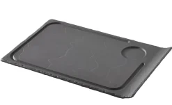 Assiette à steak rectangulaire noir porcelaine culinaire 33x22 cm Basalt - REVOL New