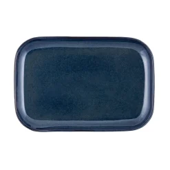 Assiette à steak rectangulaire bleu grès émaillé 29x19,5 cm Gres Couleur - PRO.MUNDI