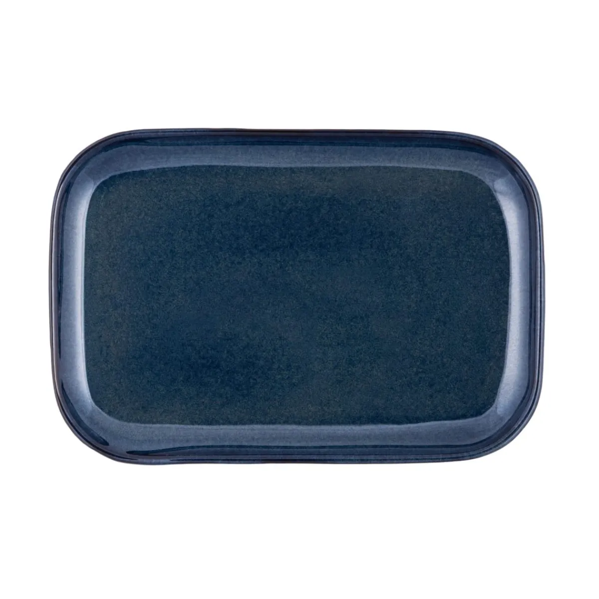 Assiette à steak rectangulaire bleu grès émaillé 29x19,5 cm Gres Couleur - PRO.MUNDI