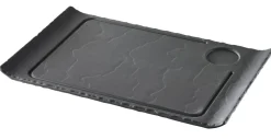 Assiette à steak rectangulaire noir porcelaine culinaire 39,5x24 cm Basalt - REVOL Clearance