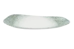DUDSON Assiette vert porcelaine 35x18,5 cm Butterfly